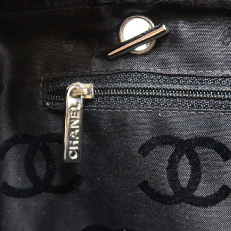 CHANEL Cambon Shoulder Bag Lambskin Beige Silver Hardware With Guarantee Card