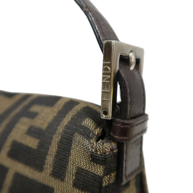 Fendi Zucca Mamma Baguette Canvas Handbag Brown