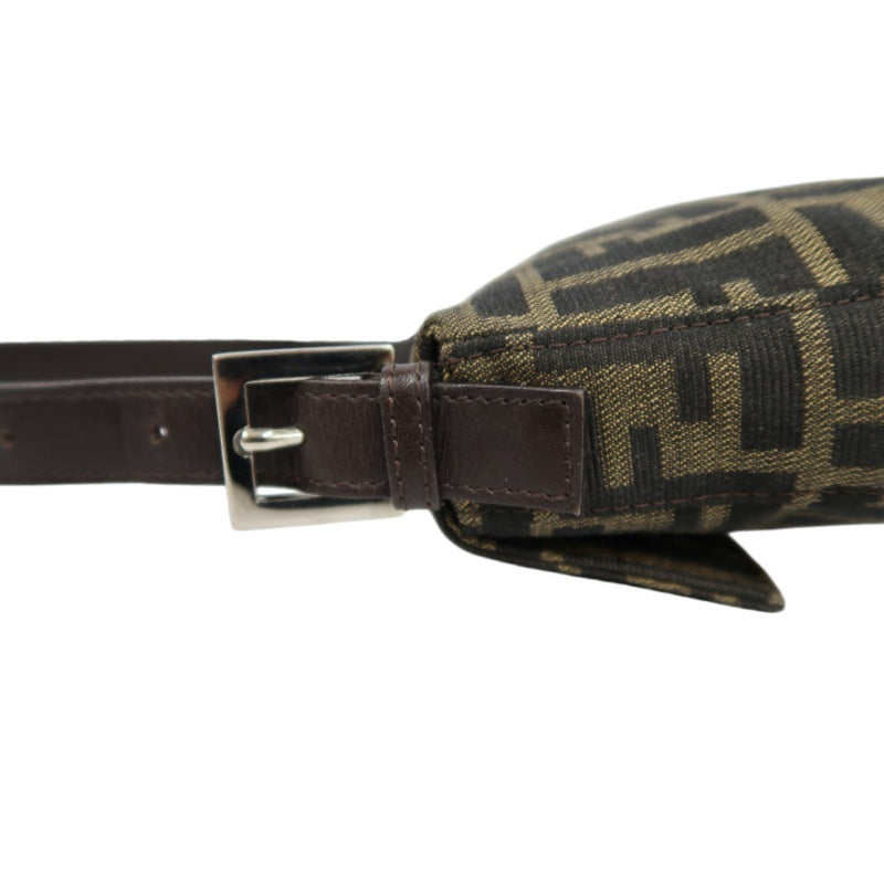 Fendi Zucca Mamma Baguette Canvas Handbag Brown