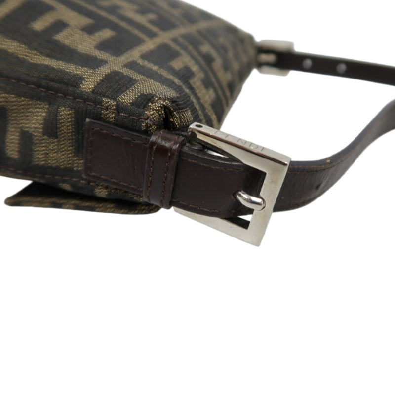 Fendi Zucca Mamma Baguette Canvas Handbag Brown