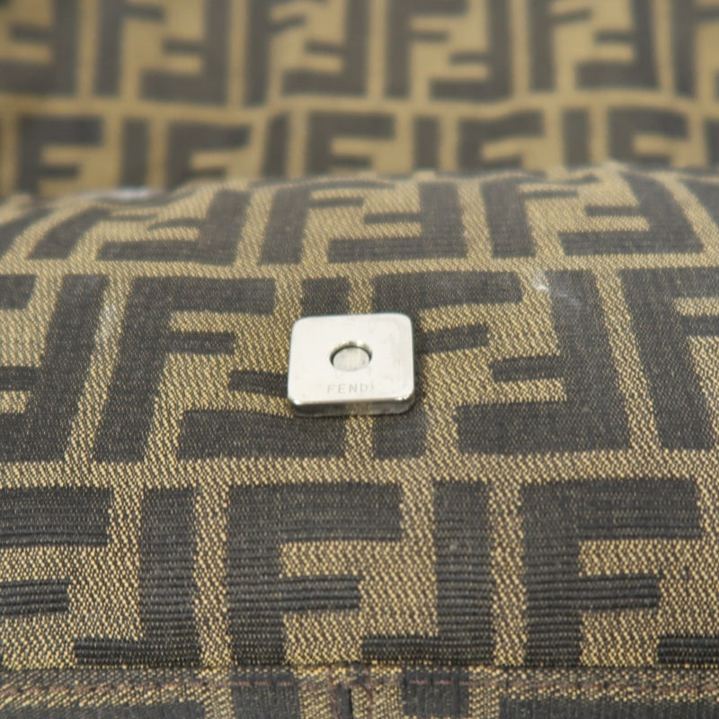 Fendi Zucca Mamma Baguette Canvas Handbag Brown
