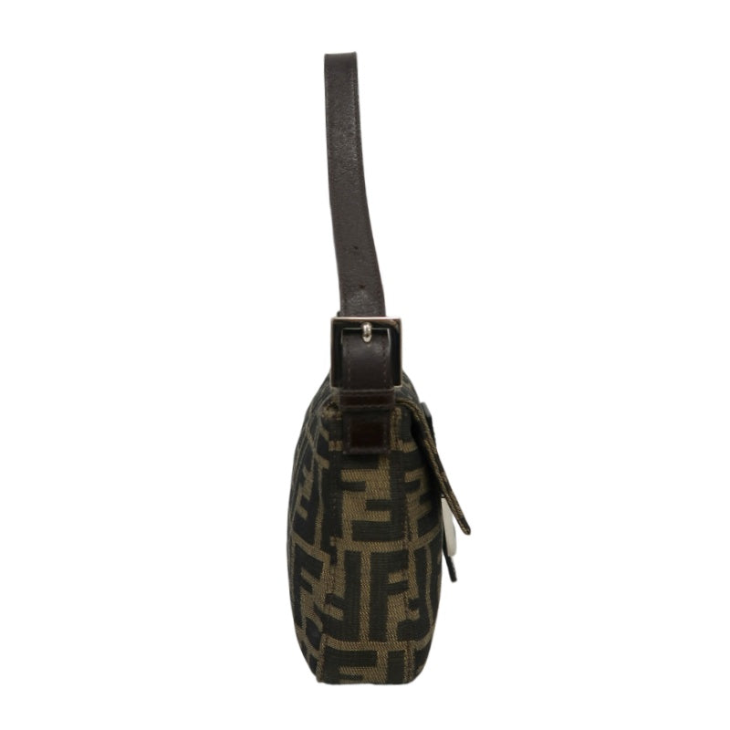 Fendi Zucca Mamma Baguette Canvas Handbag Brown