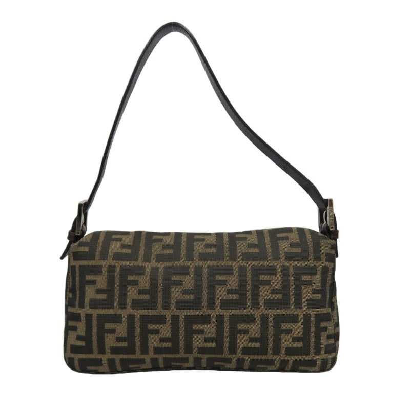 Fendi Zucca Mamma Baguette Canvas Handbag Brown