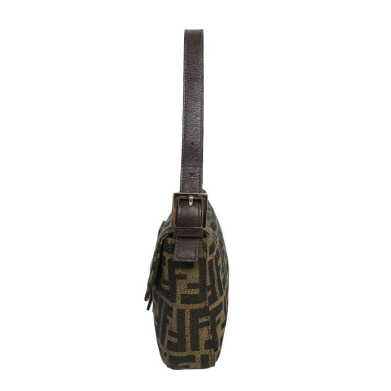 Fendi Zucca Mamma Baguette Canvas Handbag Brown