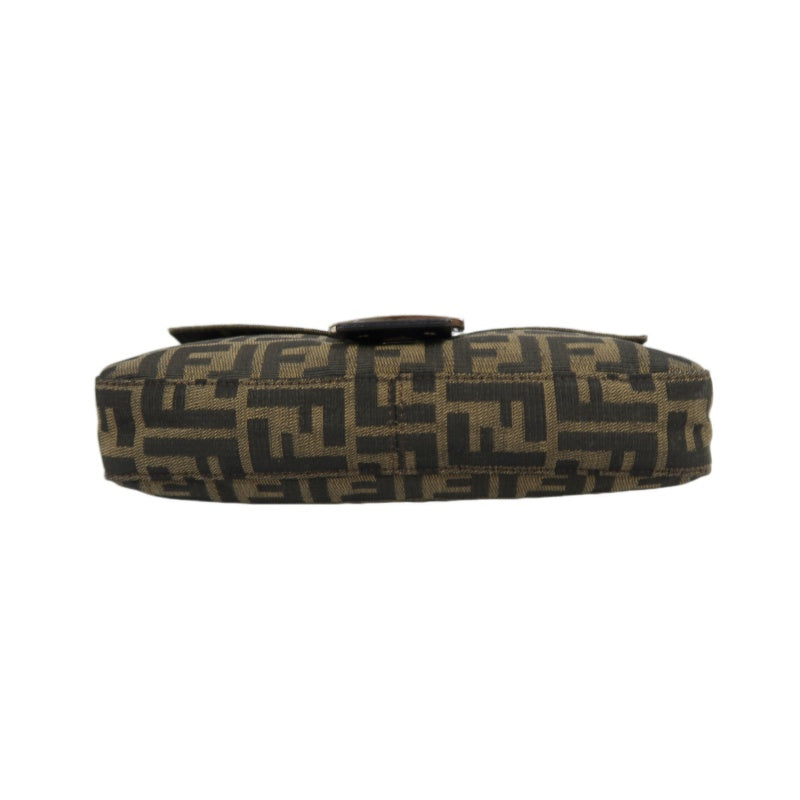 Fendi Zucca Mamma Baguette Canvas Handbag Brown
