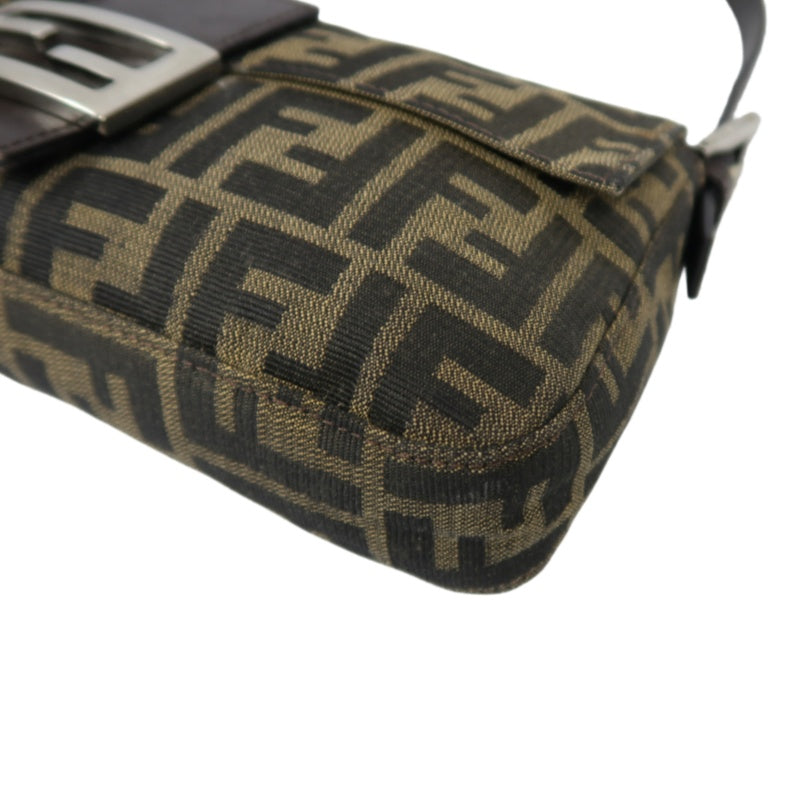 Fendi Zucca Mamma Baguette Canvas Handbag Brown