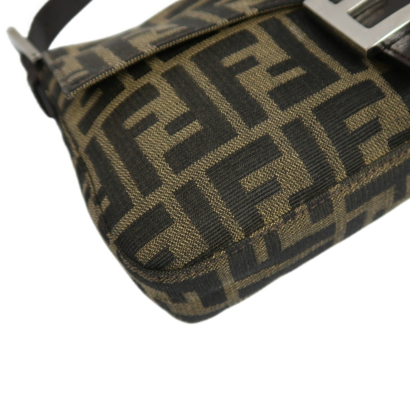 Fendi Zucca Mamma Baguette Canvas Handbag Brown