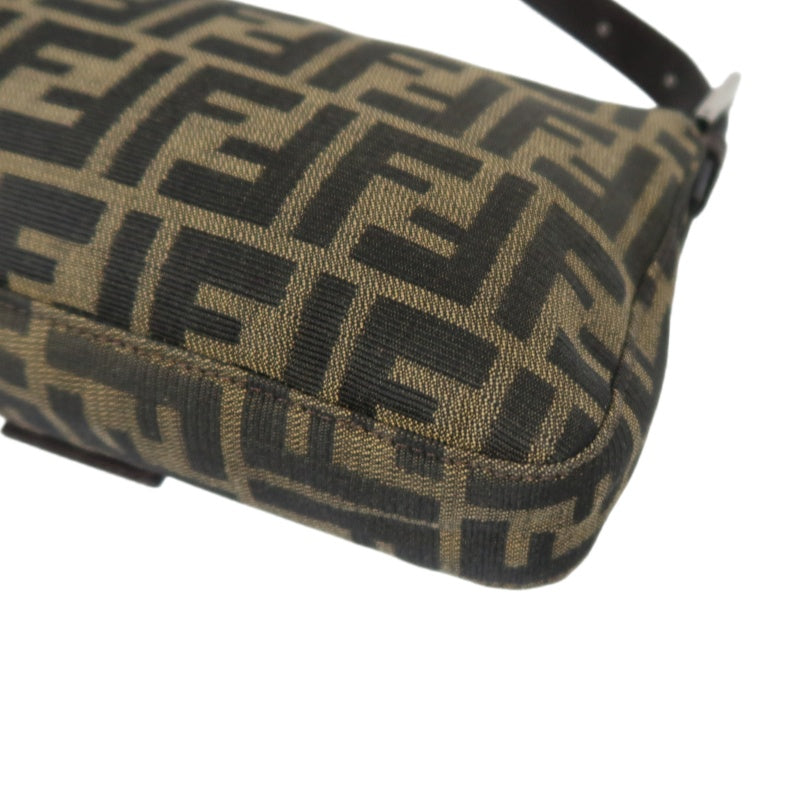 Fendi Zucca Mamma Baguette Canvas Handbag Brown
