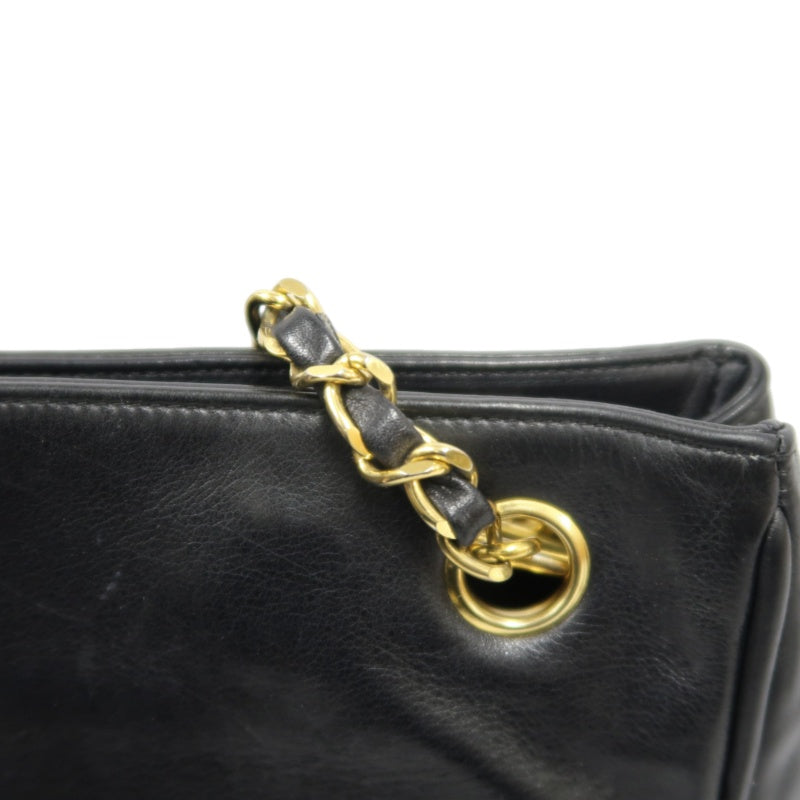 CHANEL Tote Bag, Lambskin, Black, Gold Hardware, Shoulder Bag