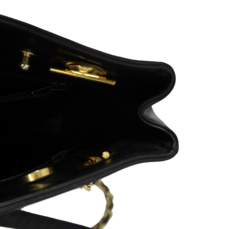 CHANEL Tote Bag, Lambskin, Black, Gold Hardware, Shoulder Bag