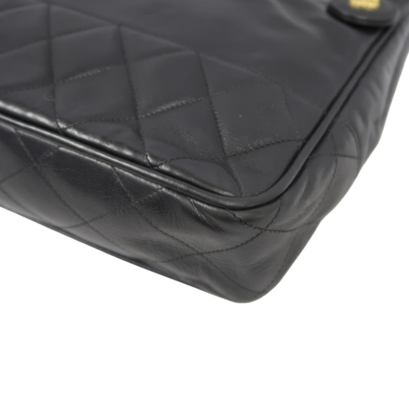 CHANEL Tote Bag, Lambskin, Black, Gold Hardware, Shoulder Bag