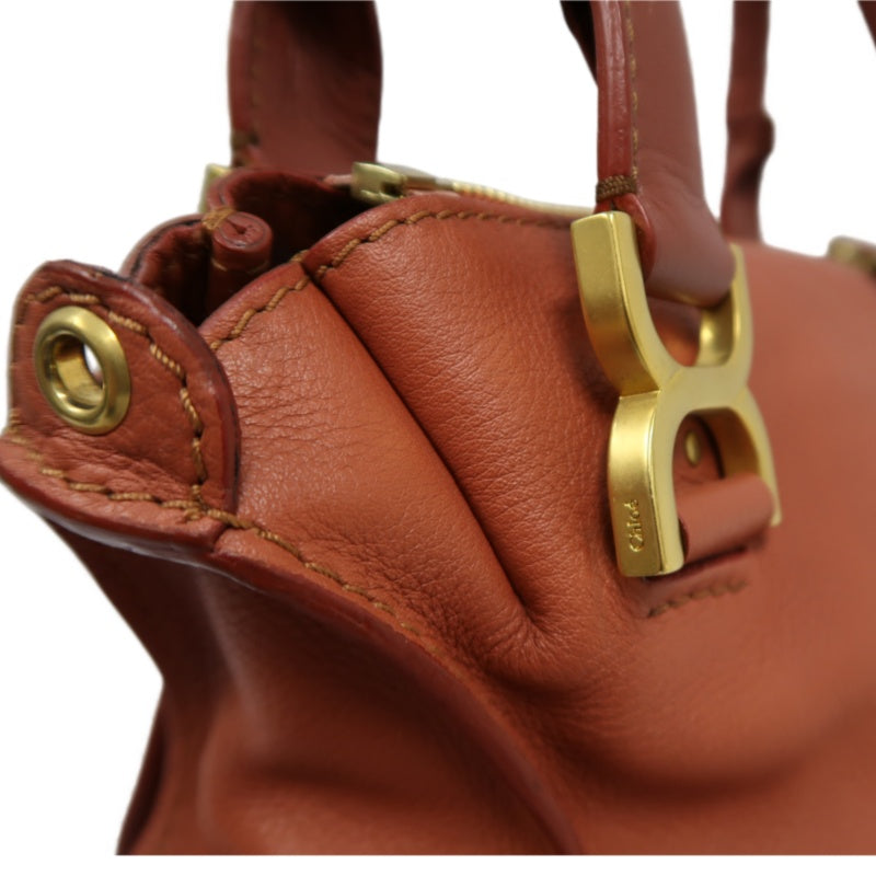 Chloé Mercy Bag Leather Red Shoulder Bag Gold Hardware