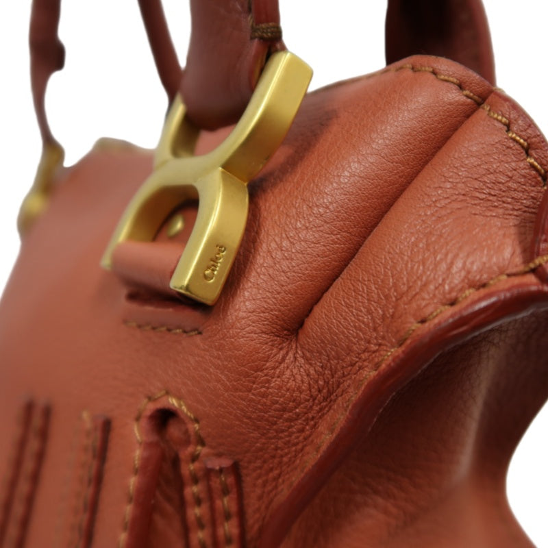 Chloé Mercy Bag Leather Red Shoulder Bag Gold Hardware