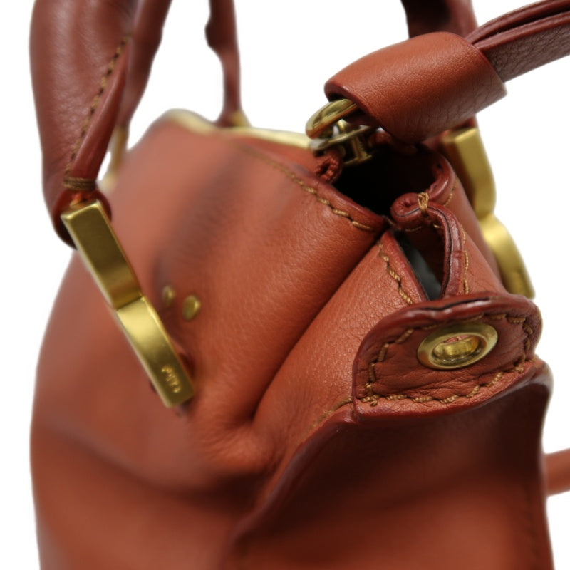 Chloé Mercy Bag Leather Red Shoulder Bag Gold Hardware