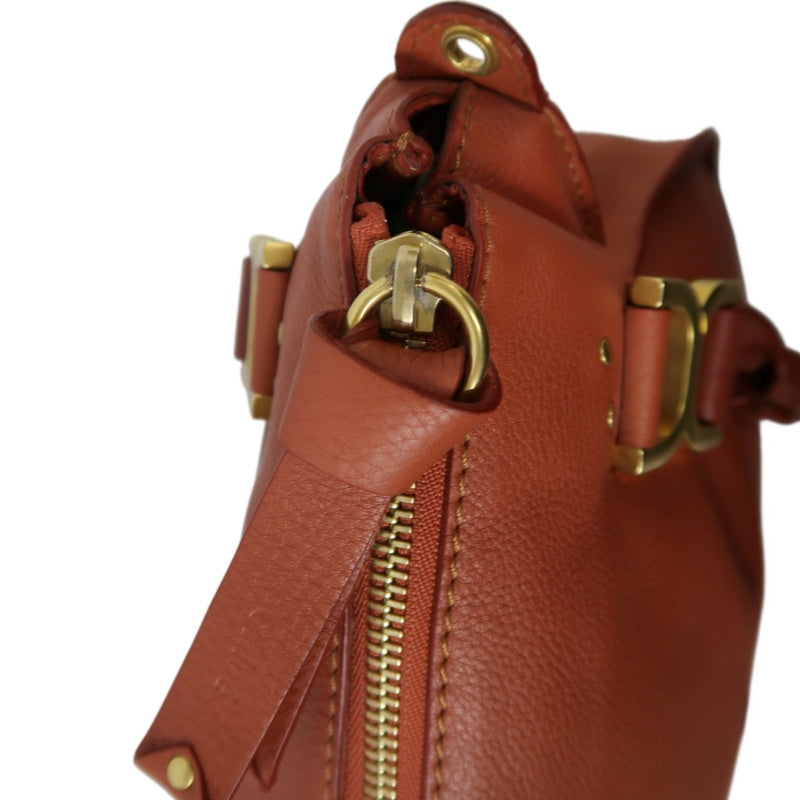 Chloé Mercy Bag Leather Red Shoulder Bag Gold Hardware