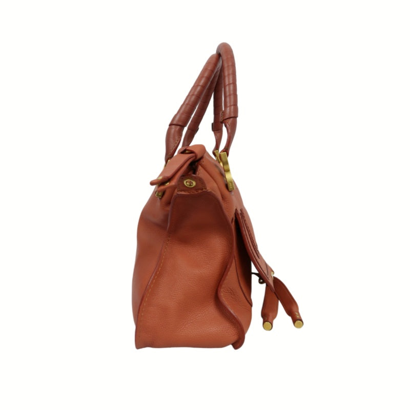 Chloé Mercy Bag Leather Red Shoulder Bag Gold Hardware