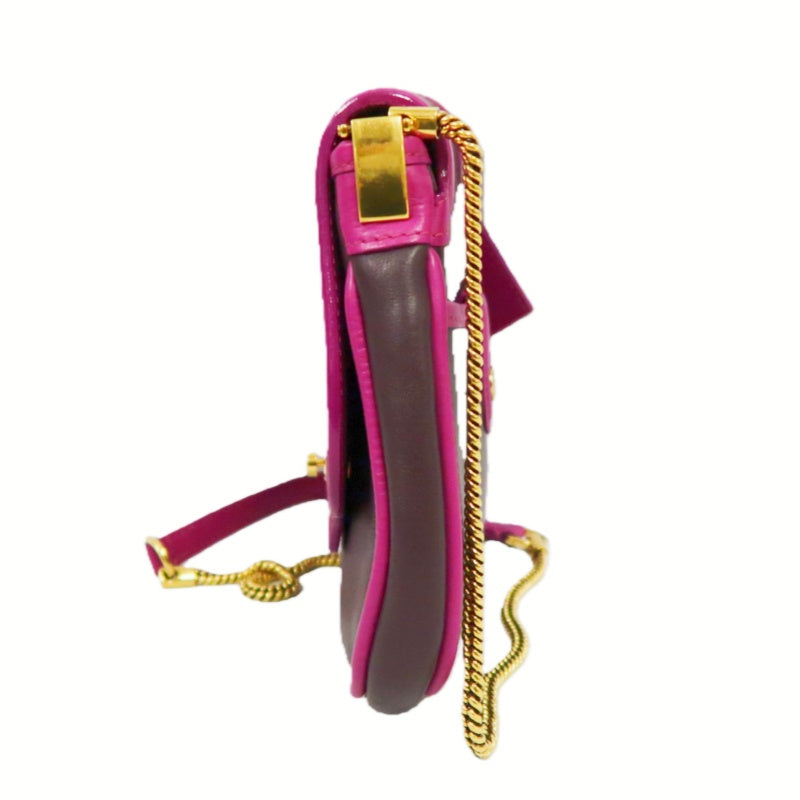 LOUIS VUITTON Trapecio Suhali Shoulder Bag Prune Art Deco Purple Gold Hardware LV Purple Leather Limited Edition Color-Block Crossbody Chain Bag