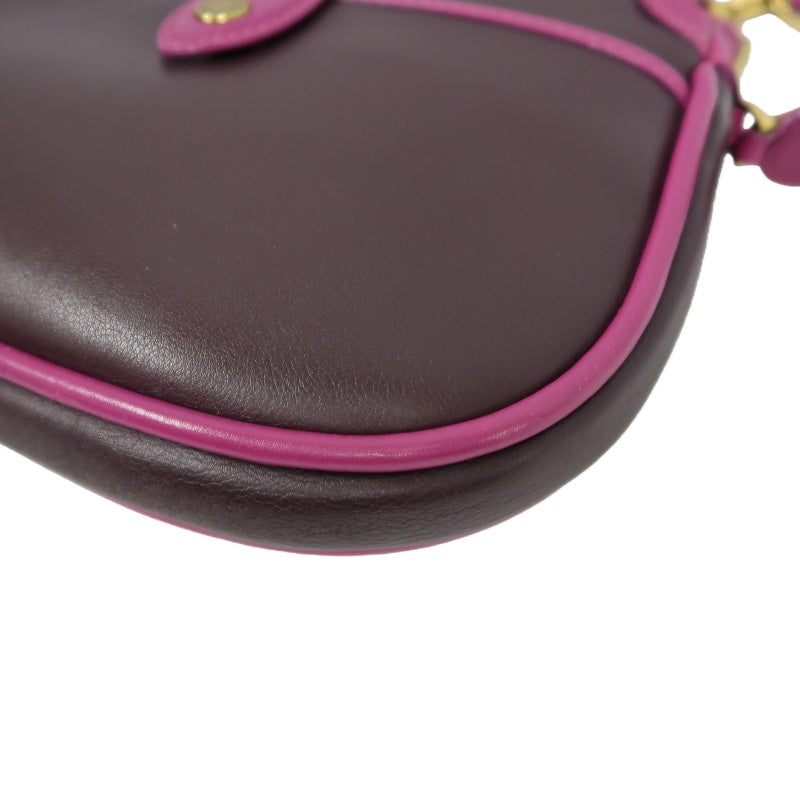 LOUIS VUITTON Trapecio Suhali Shoulder Bag Prune Art Deco Purple Gold Hardware LV Purple Leather Limited Edition Color-Block Crossbody Chain Bag