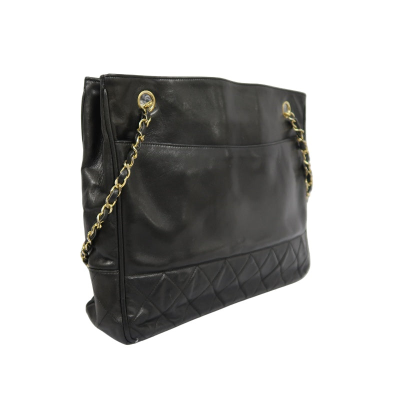 CHANEL Tote Bag, Caviar Skin, Black, Gold-tone Hardware