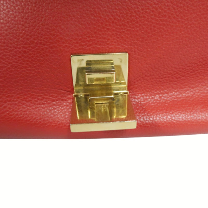 CELINE Trapeze Handbag, Red Leather, Includes Short Shoulder Strap