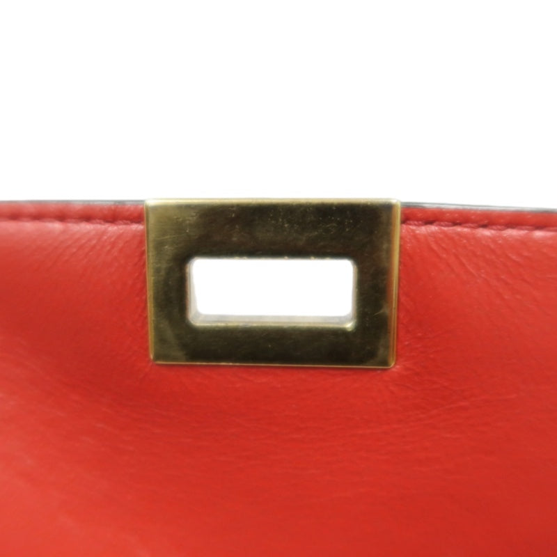 CELINE Trapeze Handbag, Red Leather, Includes Short Shoulder Strap