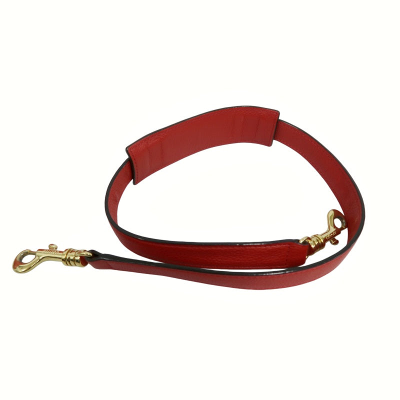 CELINE Trapeze Handbag, Red Leather, Includes Short Shoulder Strap