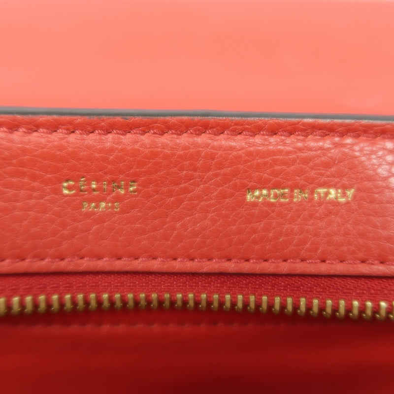 CELINE Trapeze Handbag, Red Leather, Includes Short Shoulder Strap