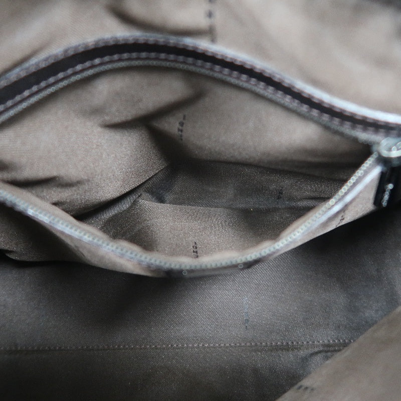 FENDI Zucca Monogram Canvas Boston Handbag, Brown