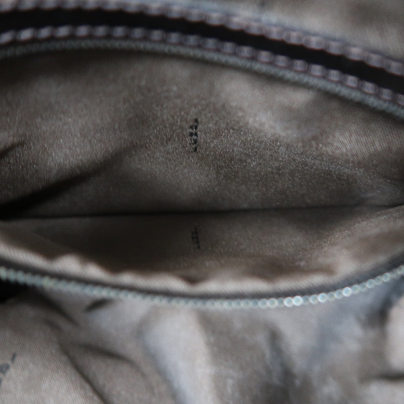 FENDI Zucca Monogram Canvas Boston Handbag, Brown