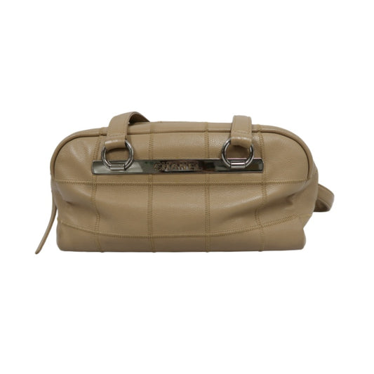 CHANEL Wild Stitch Calfskin Beige Silver Hardware Handbag
