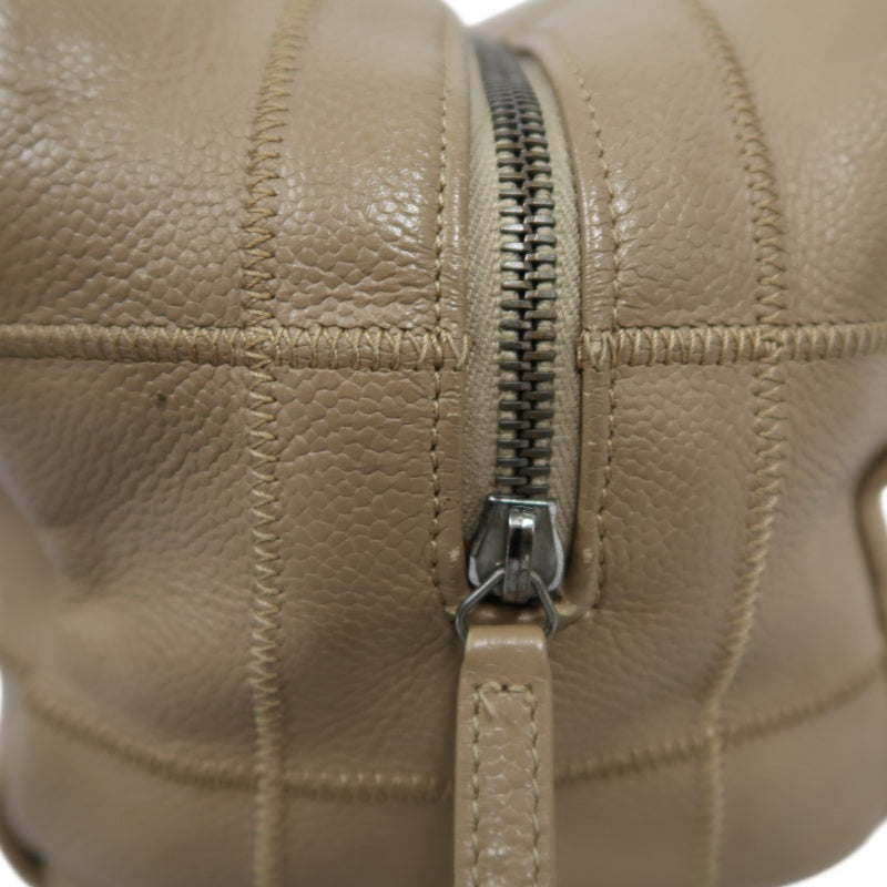 CHANEL Wild Stitch Calfskin Beige Silver Hardware Handbag