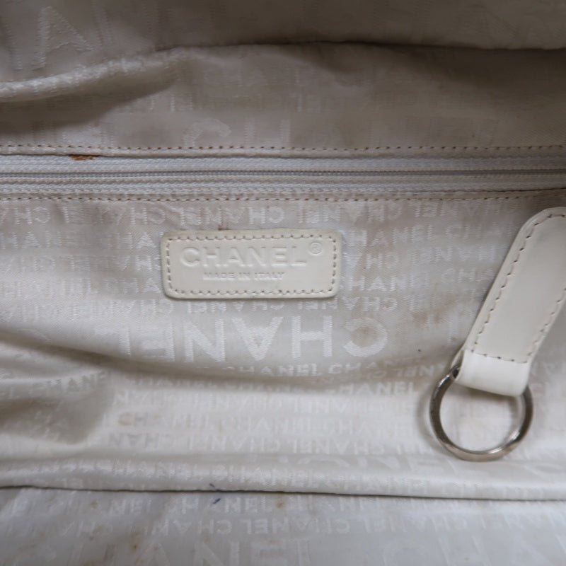 CHANEL Wild Stitch Calfskin Beige Silver Hardware Handbag