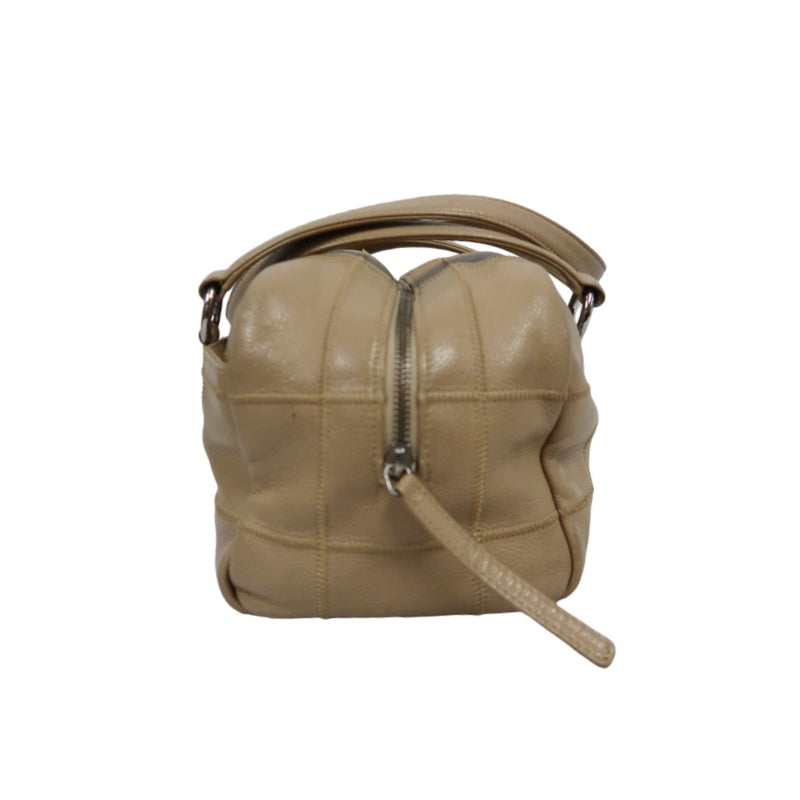 CHANEL Wild Stitch Calfskin Beige Silver Hardware Handbag