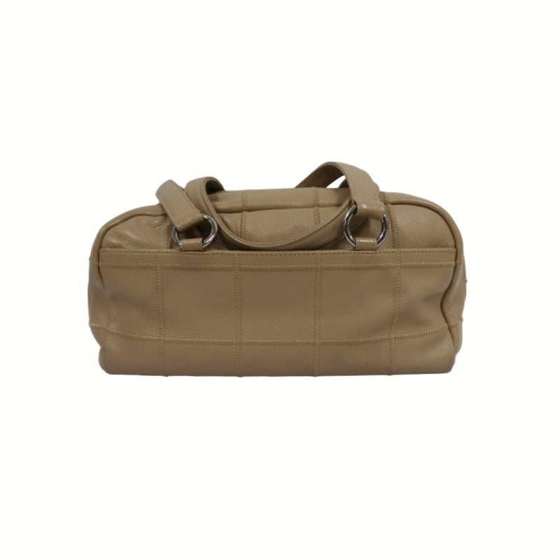 CHANEL Wild Stitch Calfskin Beige Silver Hardware Handbag
