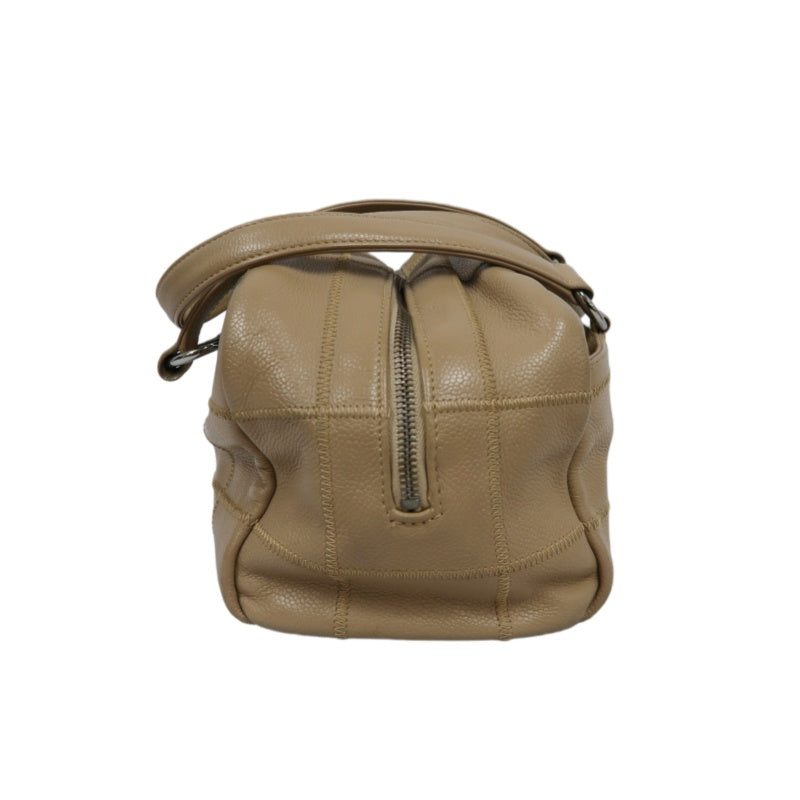 CHANEL Wild Stitch Calfskin Beige Silver Hardware Handbag