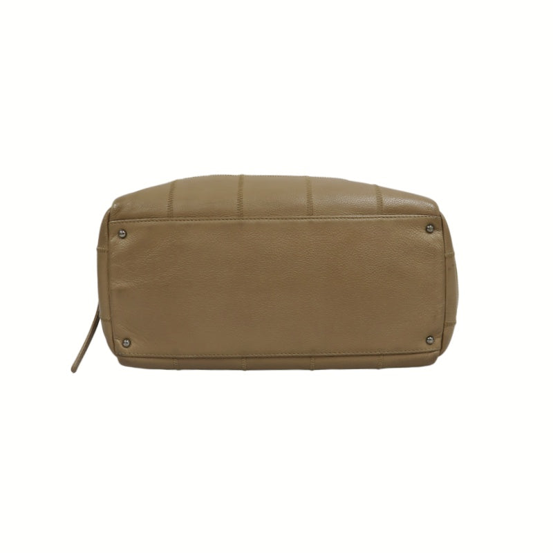 CHANEL Wild Stitch Calfskin Beige Silver Hardware Handbag