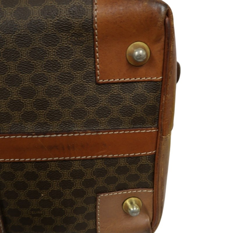 CELINE Celine Macadam Boston bag Brown PVC travel bag 50 handbag