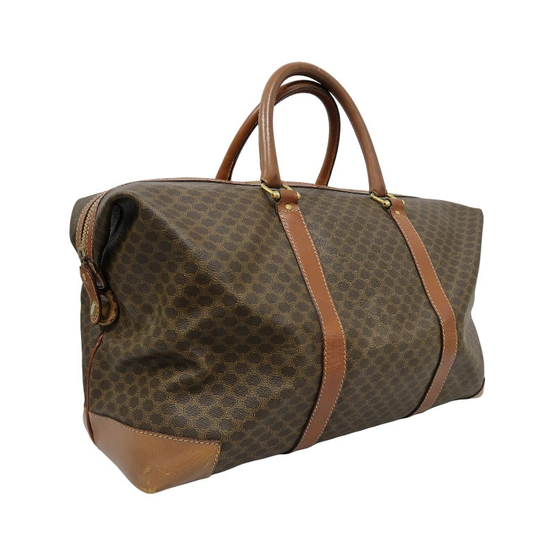 CELINE Celine Macadam Boston bag Brown PVC travel bag 50 handbag