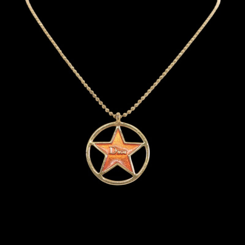 Dior Star Necklace, Gold-Tone Alloy