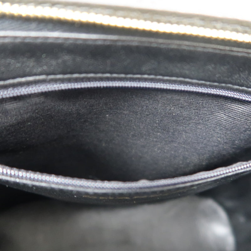 CHANEL Matelasse Lambskin Black Gold-Tone Hardware Shoulder Bag