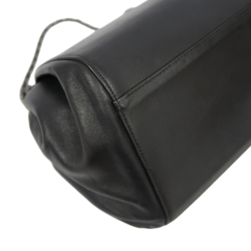 CHANEL 2.55 Shoulder Bag, Lambskin, Black, Silver-tone Hardware