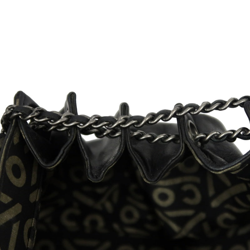 CHANEL 2.55 Shoulder Bag, Lambskin, Black, Silver-tone Hardware