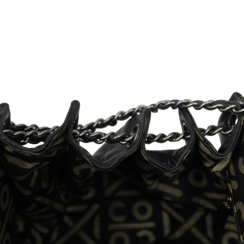 CHANEL 2.55 Shoulder Bag, Lambskin, Black, Silver-tone Hardware