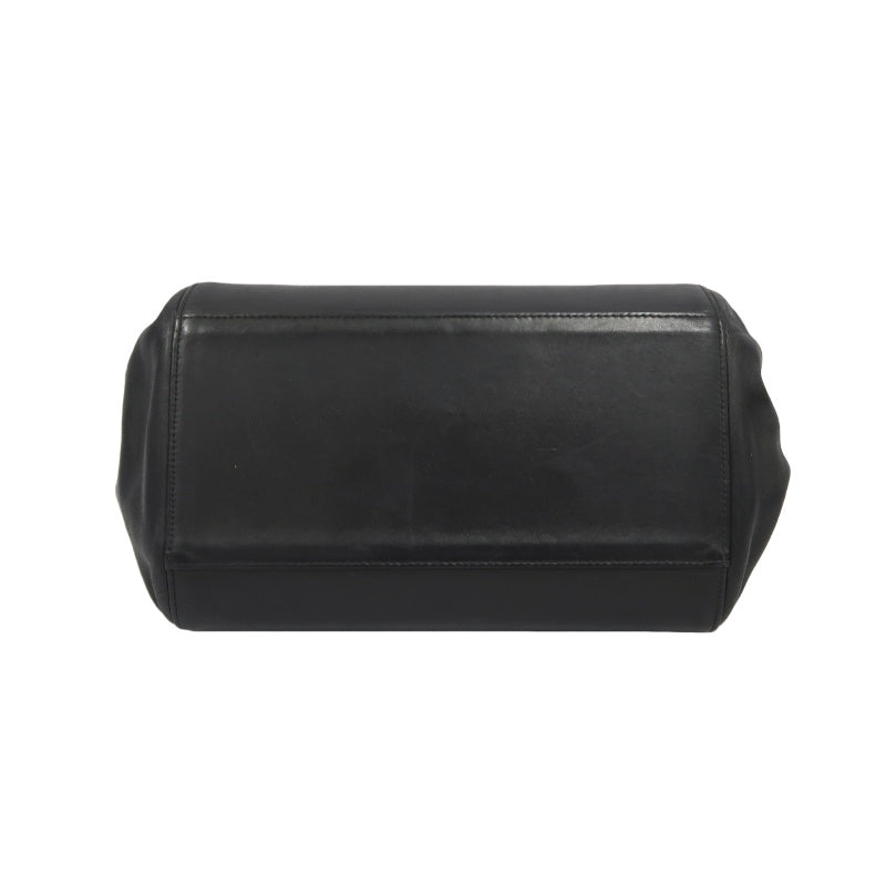 CHANEL 2.55 Shoulder Bag, Lambskin, Black, Silver-tone Hardware
