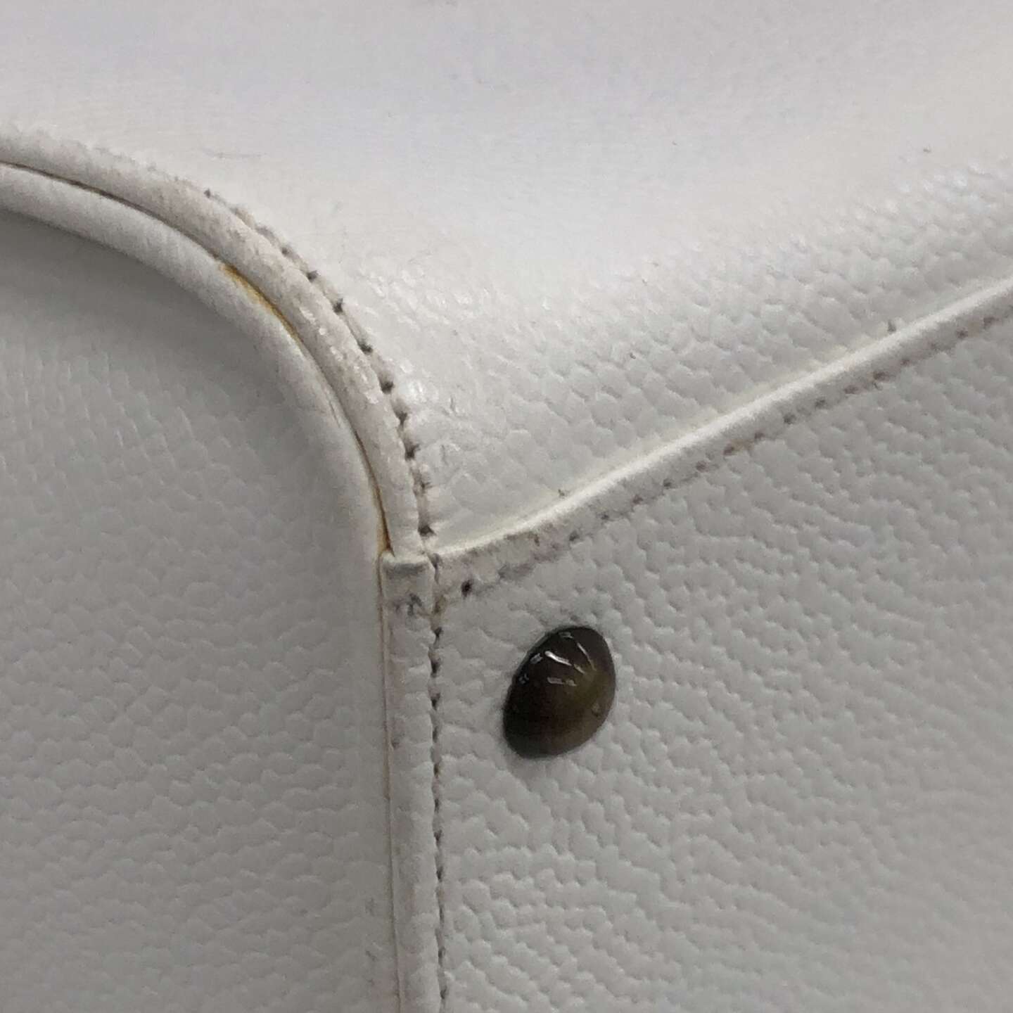 Chanel Coco Mark Tote Bag in White Caviar Leather