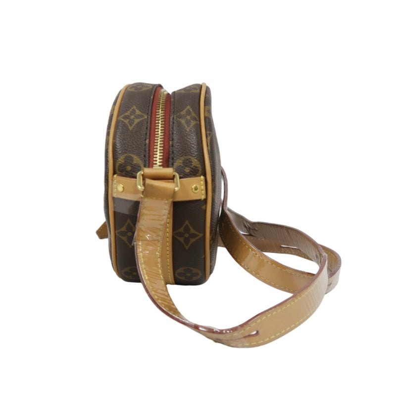LOUIS VUITTON Pochette Sprouse Shoulder Bag, Brown Monogram Canvas, With Dust Bag