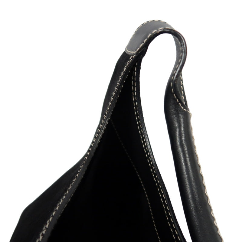 SALVATORE FERRAGAMO Ferragamo handbag suede black with dust bag black suede underarm bag