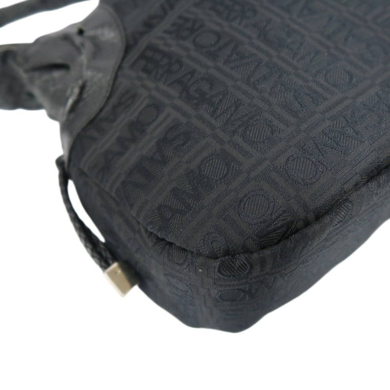 FERRAGAMO tote bag, canvas, black, underarm bag