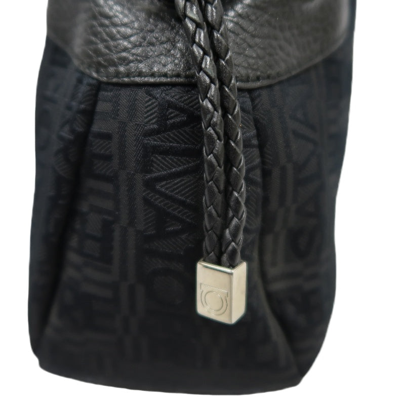 FERRAGAMO tote bag, canvas, black, underarm bag