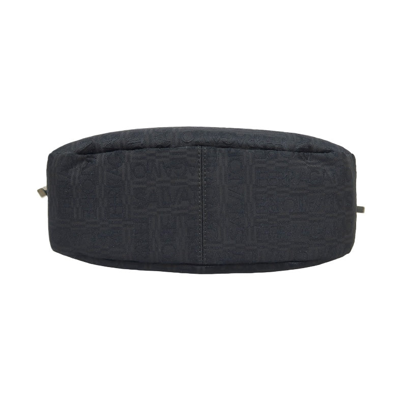 FERRAGAMO tote bag, canvas, black, underarm bag